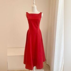 Urban Girl Nites Classic Red Midi Dress